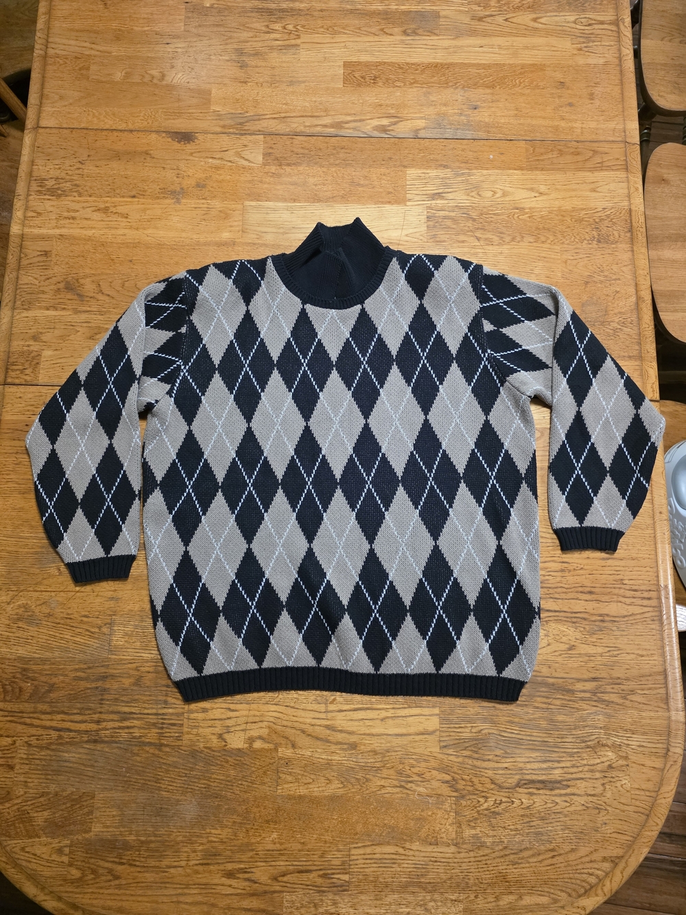 Vintage Alfred Dunner Argyle Cozy Knit Grandpacore Preppy  Sweater